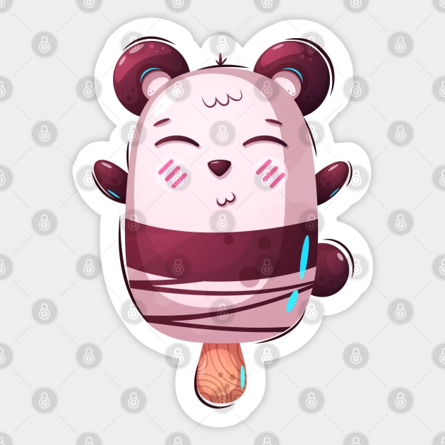 Panda Popsicle Sticker by P-ashion Tee